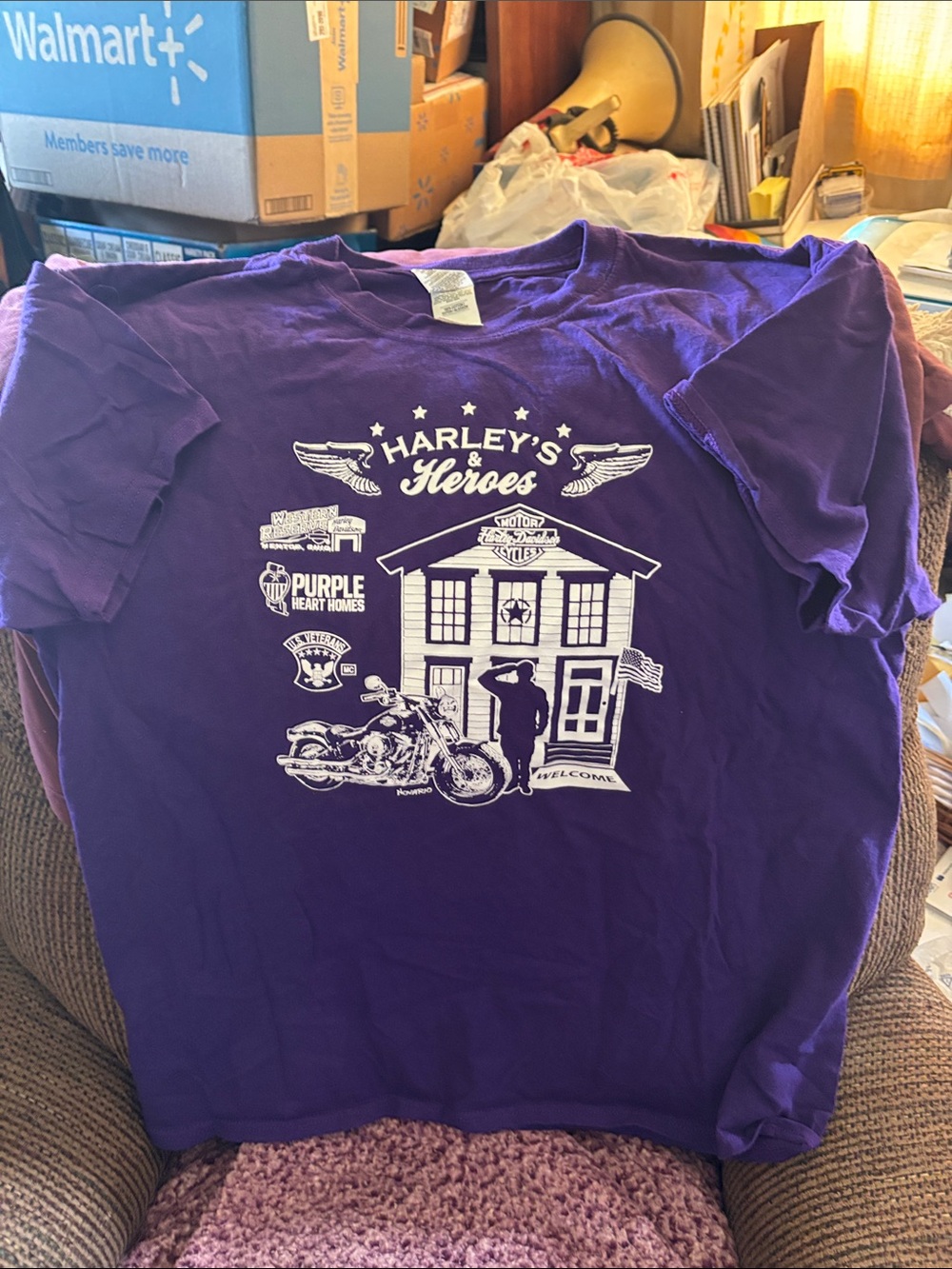 Harley Davidson Purple Graphic Women’s  T‑Shirt